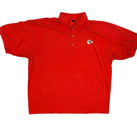 Reebok Kansas City Chiefs NFL Football Red Polo Shirt Short Sleeve XL - Picture 1 of 5
